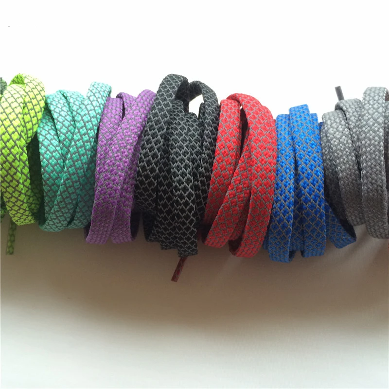 Weiou Laces 3M Flat Reflective Shoelaces Personality Glowing Night Running Unisex Shoestring For Running Sneakers  Leisure Shoes