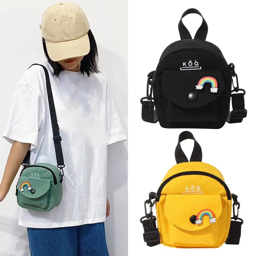 1pc Mode Frauen Mädchen Leinwand Umhängetasche niedlich lässig Leinwand Tasche Einkaufstaschen Umhängetasche Messenger Geldbörsen Reise Brieftasche