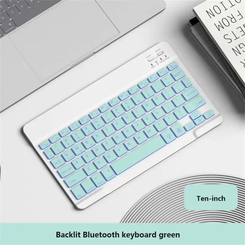 Tastiera Retroilluminata Rgb Tastiera Wireless Ricaricabile Da 7 Pollici Compatibile Con Bluetooth Per Tablet Ipad Phone Pc Android Ios Windows