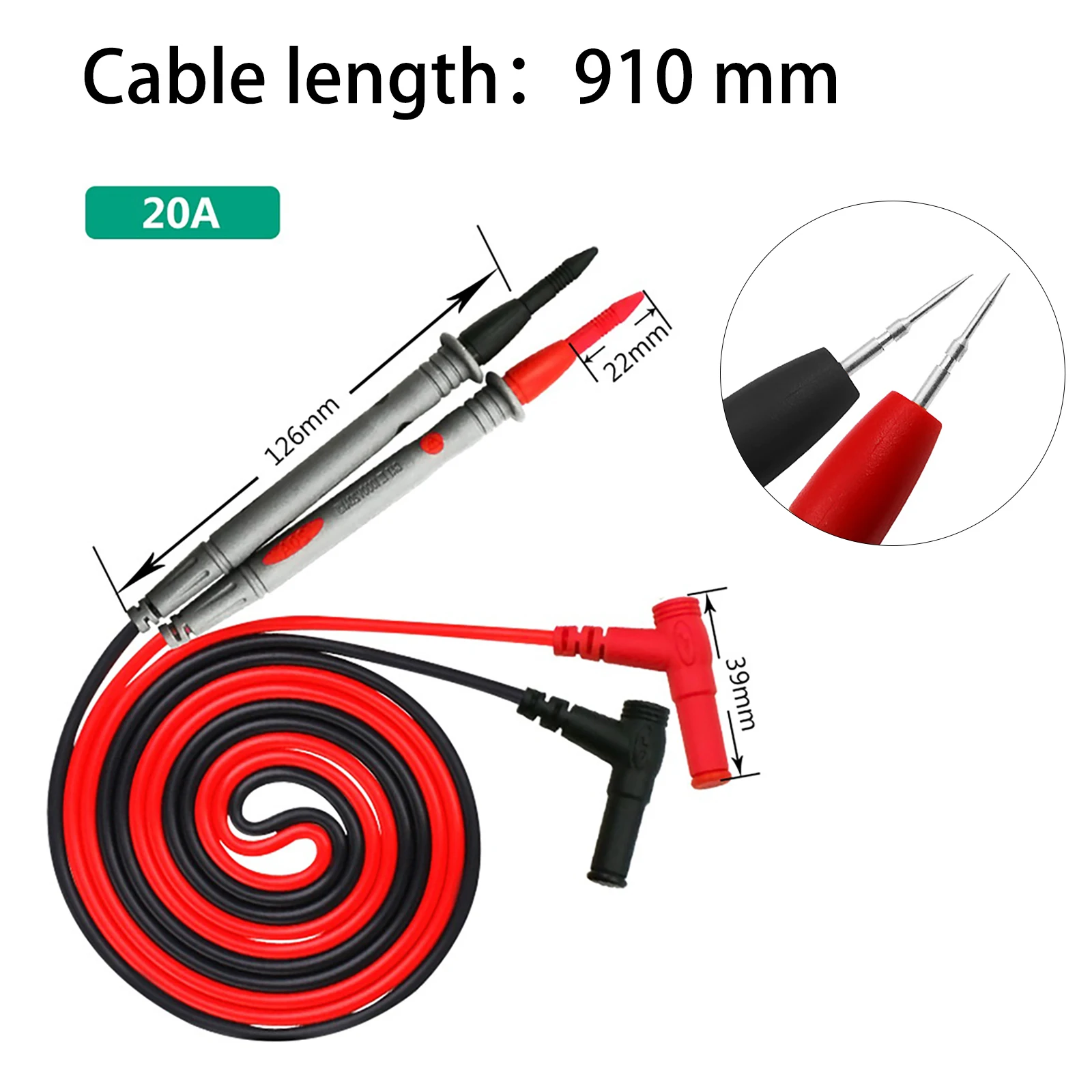 Description Picture 3 of itemMultimeter Voltmeter Cable Ultra Fine Needle Tester Unique Probe Test Lead Cord For Banana Plugs Silicone Equipment Testing