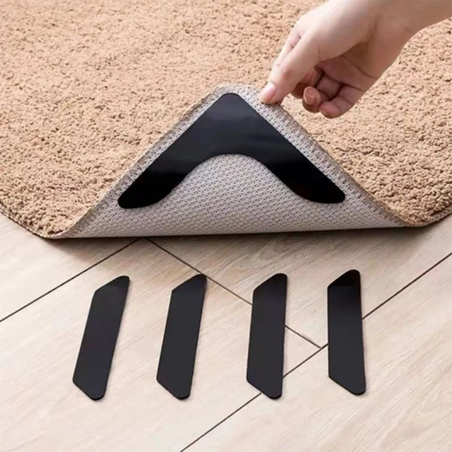 8pcs Carpet Non-slip Sticker Self-Adhesive Anti Skid Grip Tape Carpet Floor  Mat Fixed Sticker Carpet Sticker Right-angle L-shape - AliExpress