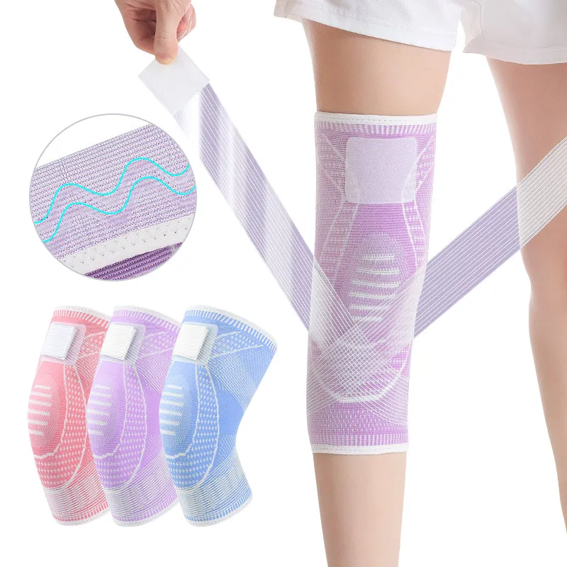 

Sports Compression Kneepad Men Women Pressurized Elastic Knee Support Fitness Gear Basketball Volleyball Brace Protector Bandage