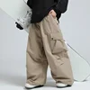 Men Jumpsuit Winter Outdoor Snow Trousers Women Loose Snowboard Wear Waterproof Windproof Skiing Pants Warm Female Ski Clothes 1