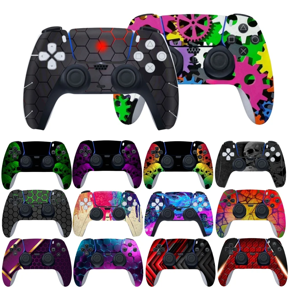 

New Style Vinyl Decoration Decal Skin Sticker For PlayStation 5 PS5 Gamepad Controller Anti-slip dust Protective stickers skins