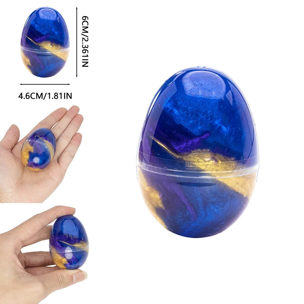 Crystal Mud Colorful Egg Slime Ball Fluffy Toys DIY Sludge Cloud Glue Relief Soft Clay Plasticine Antistress Toys Christmas Gift 2