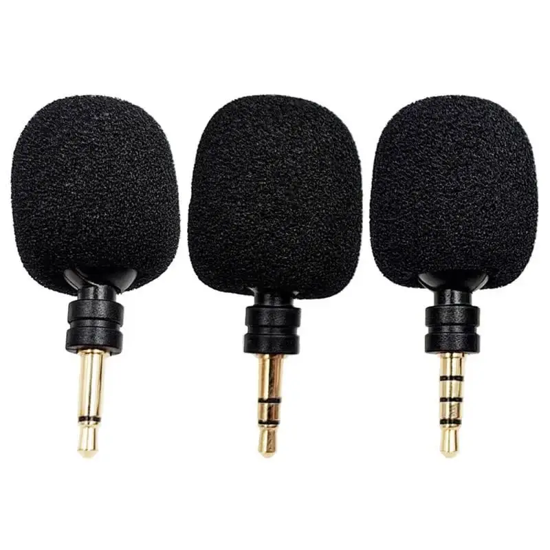 Mini microphone Mini micro stéréo jack 3,5 mm micro fil double canal pour tablette de téléphone