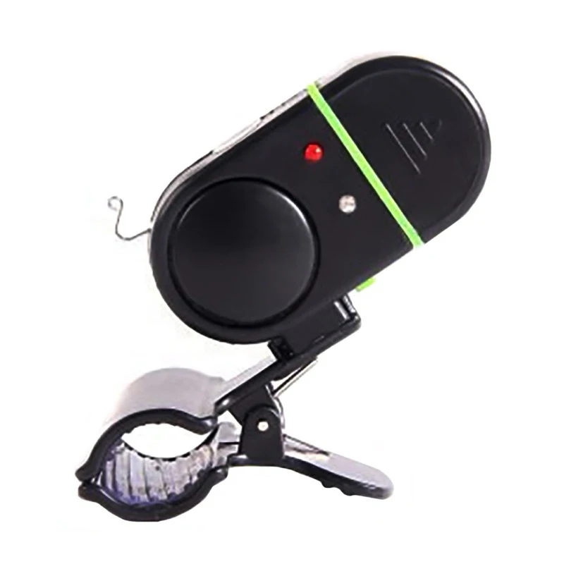Fishing Alarm Fish Bite Lure Alert Alarm Sound Bell LED Light Indicator Clip-on Fishing Rod Outdoor Buzzer Tool