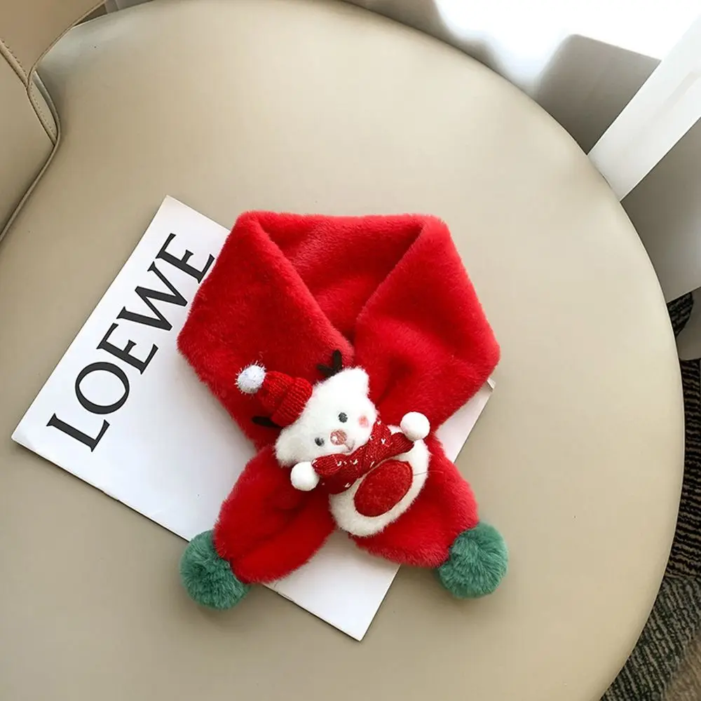 Warm Outdoor Toddler Boys Girls Baby Children Collar Scarf Pompom Christmas Scarf   Wrap Children Scarves Neck Warmer
