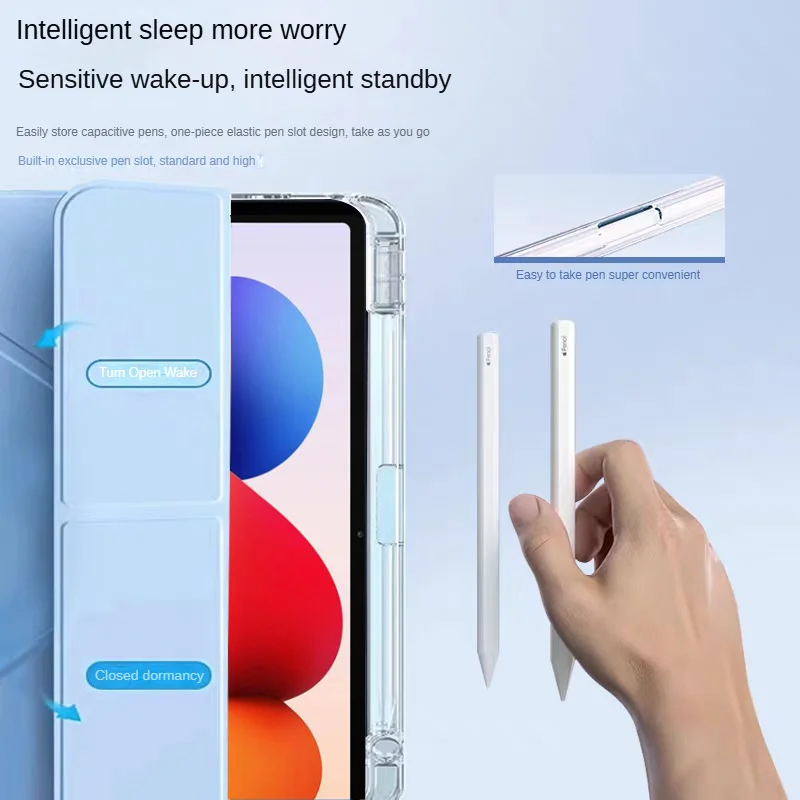 Magnetic Fold Stand Tablet Case with Pen Slot