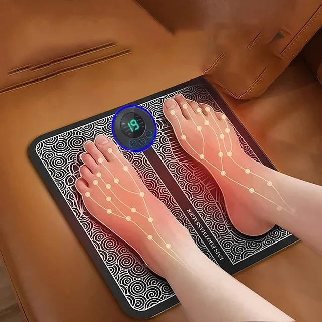 Electric USB Charging Foot Massage Mat Relaxes Foot Acupoint Massage Mat Improves Blood Circulation 8 Modes 19 Level Relaxation 5