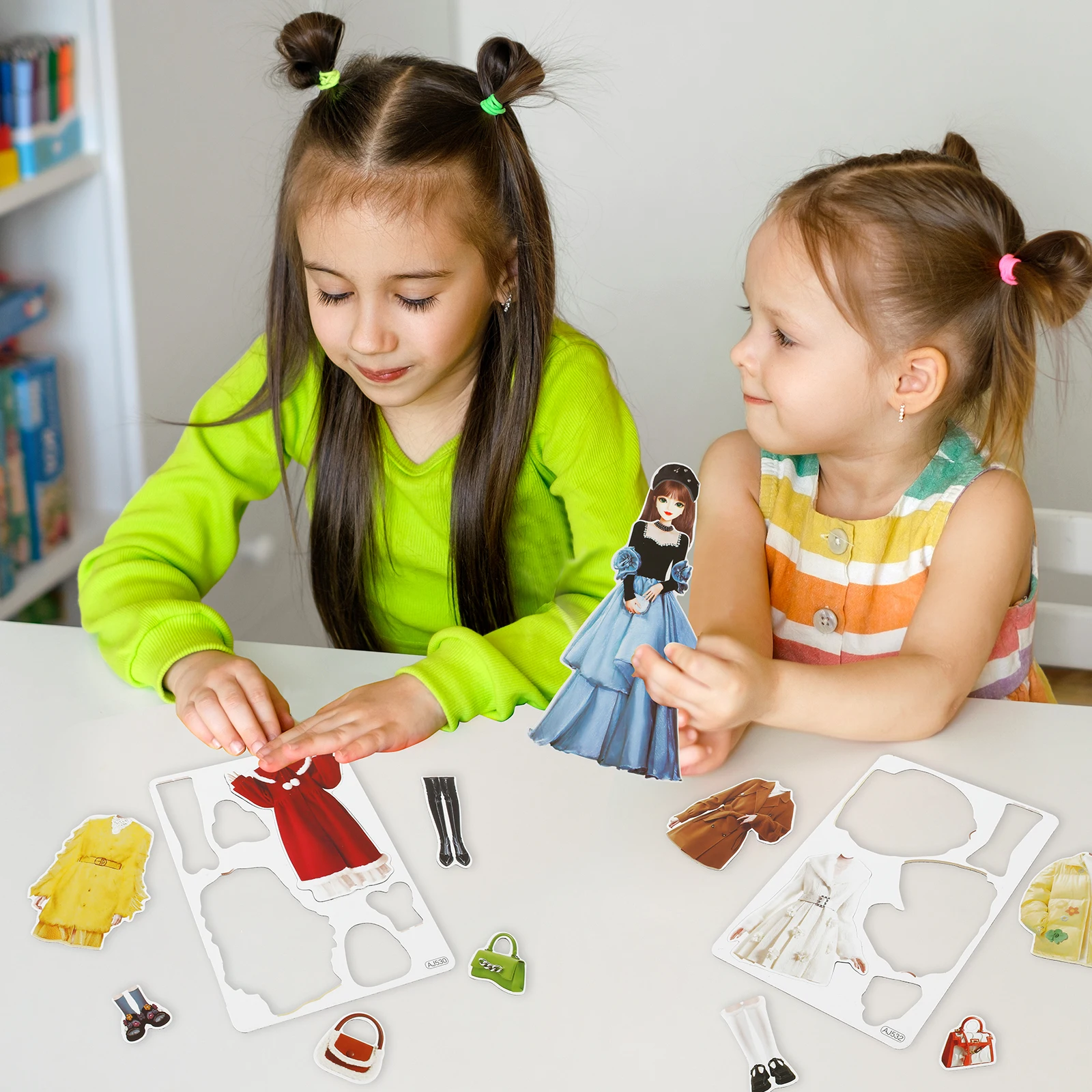 Dress Up Dolls Magnetic Dress Up Baby for Girls Funny Magnetic Princess Dress Up Paper Doll with 1 Doll Portable Magnet People Clothes Puzzles