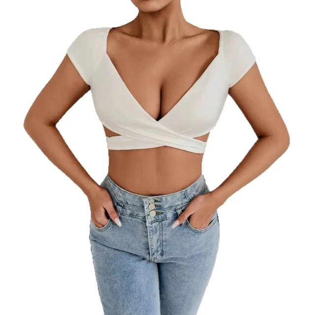 Sherry V-neck Crop Top 6