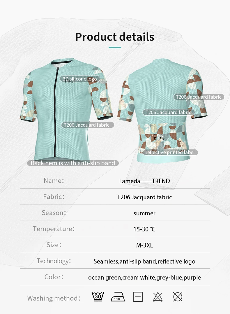 Lameda pro rad trikot sommer mtb radtrikot atmungsaktives kurzarm radtrikot herren rennrad ausrüstung – Detail 4