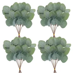 Eucalyptus Leaf Stems - Lush Green Artificial Plant Decor for Home and Wedding Arrangements (Green 2)