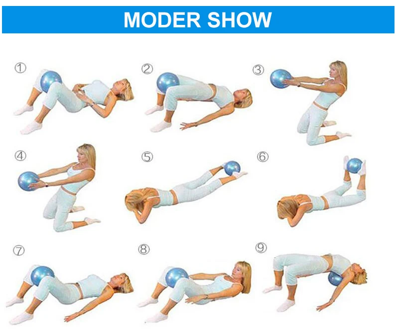 25 CM Anti-Pressure Explosion-Proof Diameter Yoga Exercise Gymnastics Pilates Yoga Balance Ball Gym Home Training Ball