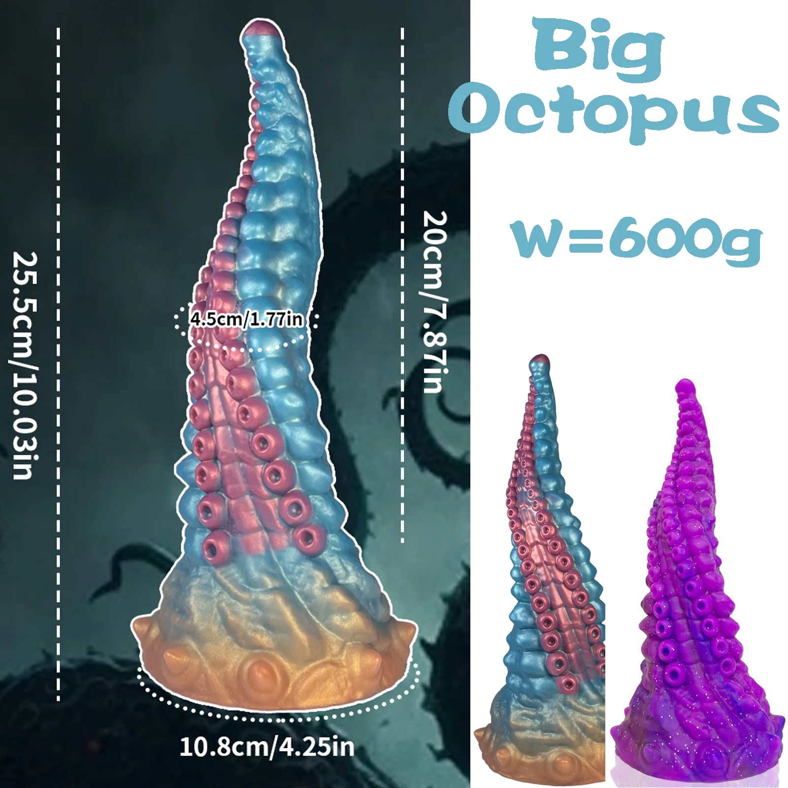 Dildo Realista Polvo com Ventosa Tentacle Strong