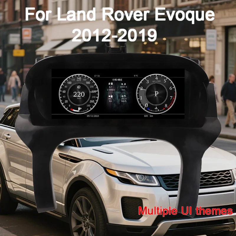 Grupo de instrumentos digitales para Land Rover Evoque 2012-2019, velocímetro Carplay, tablero, medidor, instrumento Virtual de cabina de 12,3 pulgadas 1