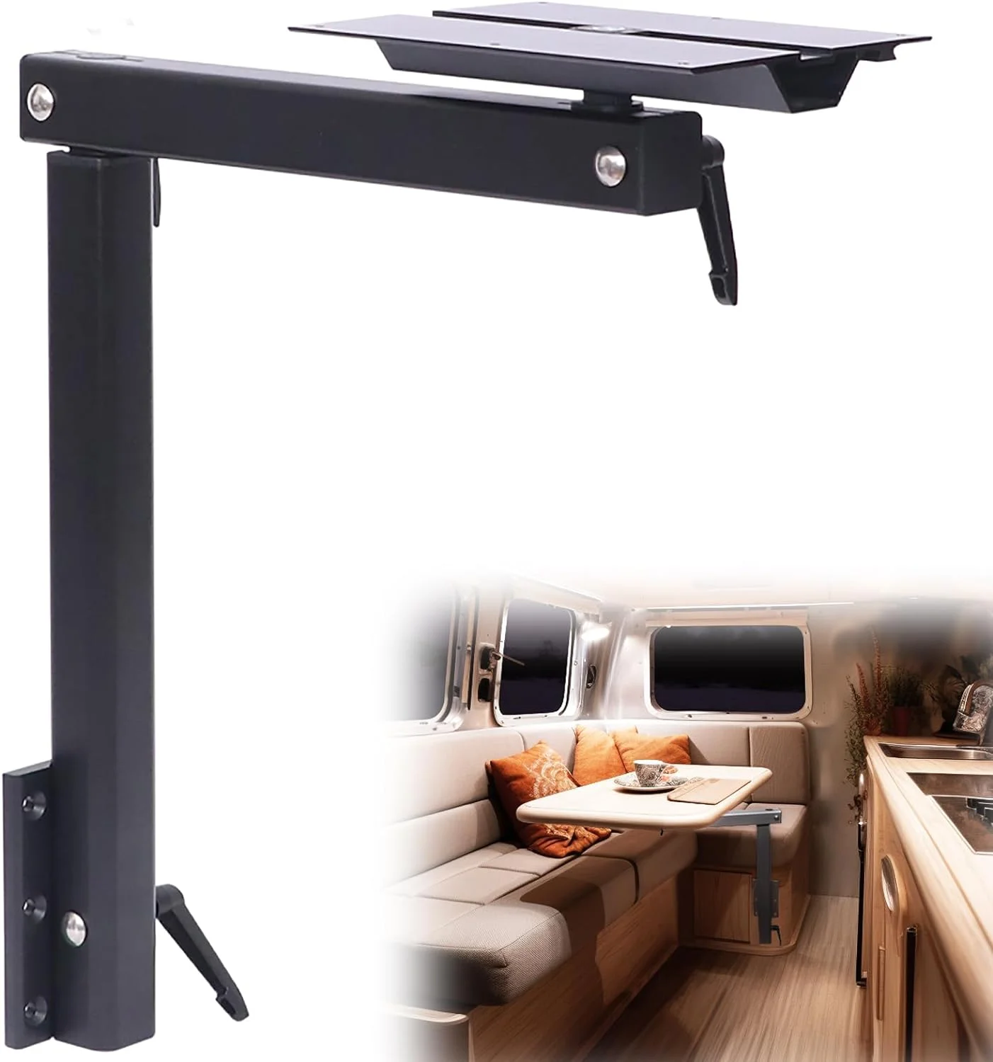 Black RV Height-adjustable, Swivel, Space-saving Table Legs for RV Caravan Boat Camper Van Accessories Travel Trailer accesoire шатер canadian camper space one woodland