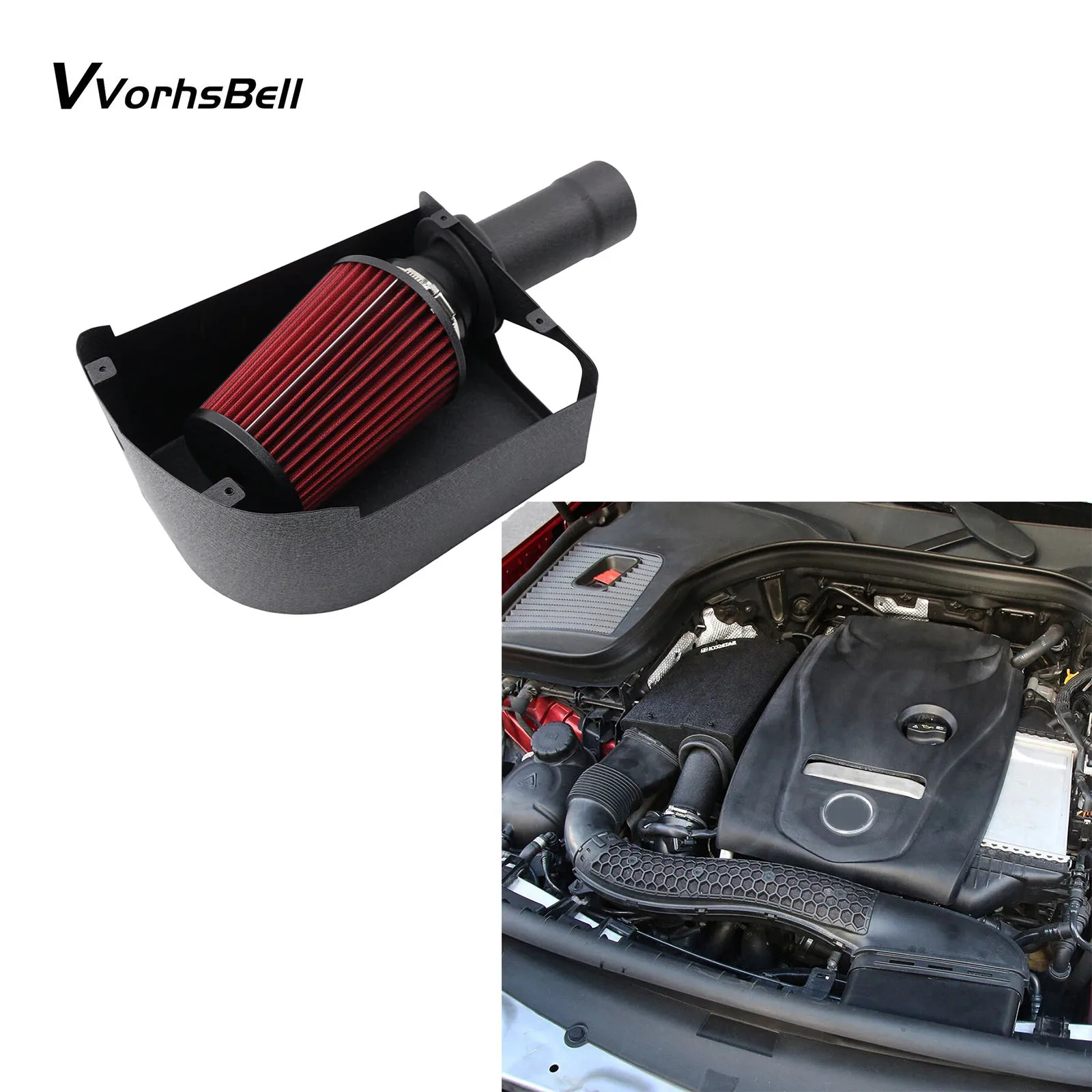 메르세데스 벤츠 W205 C-클래스 W213 E-클래스 C180 C200 C300 E200 E300용 고성능 냉각 공기 흡입 시스템 키트