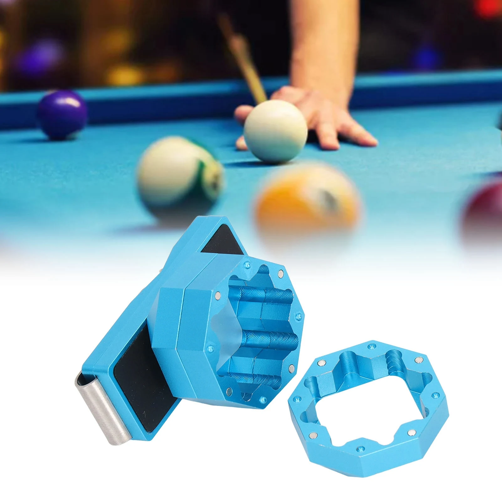 Pool Chalk Clip Aluminum Wear Resistant Billiard Chalk Holder for Billiard Accessories