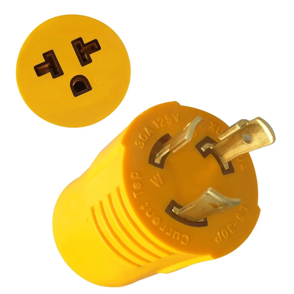 30A to 15A Shore Power plug Generator Adapter For NEMA L5-30P Male to 5-15R/5-20R or 6-15/20R Female US Plug Type Standard