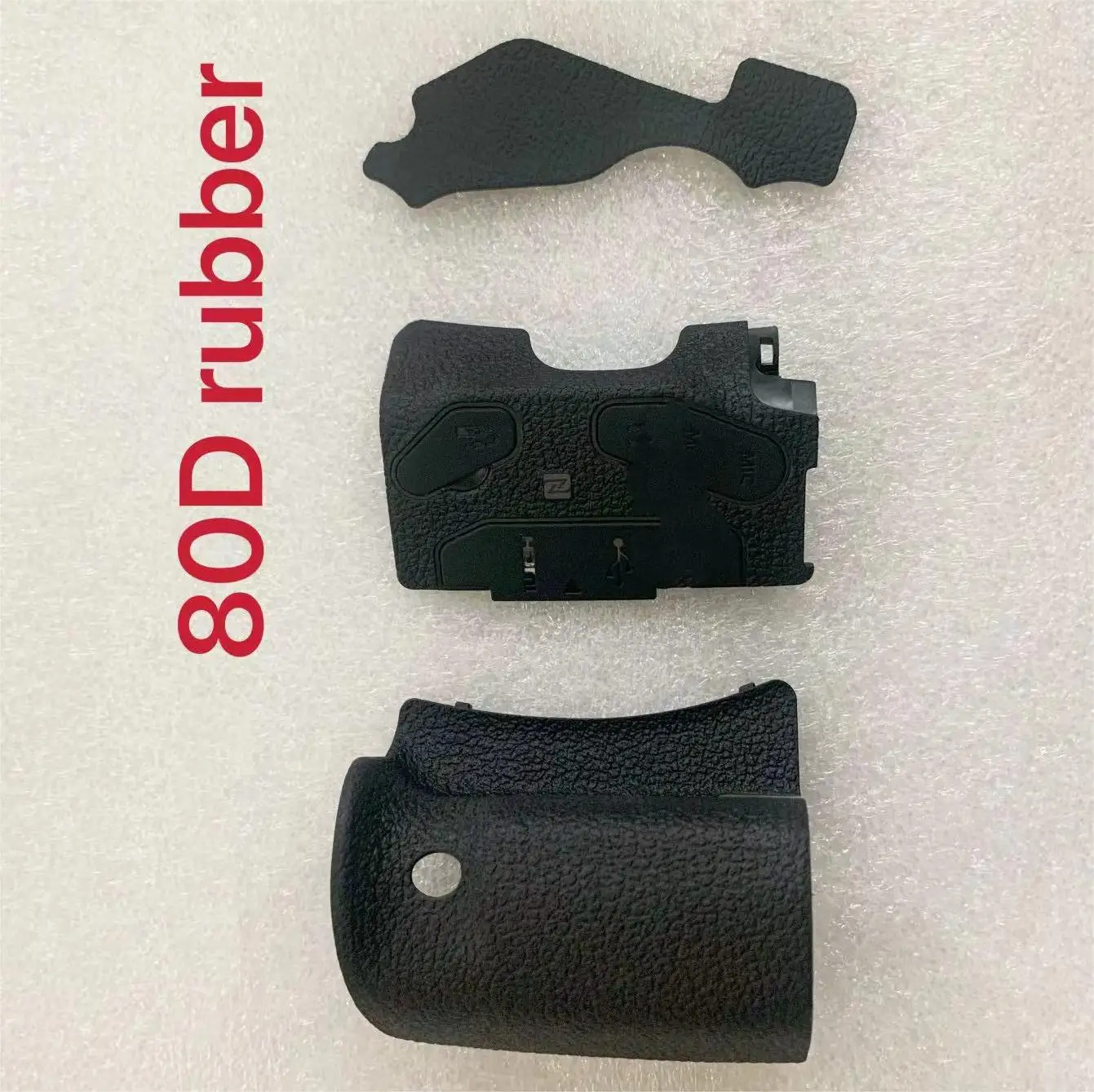 Canon 80D 카메라 수리 부품용 새 고무 세트 손 고무 USB 커버 엄지 고무