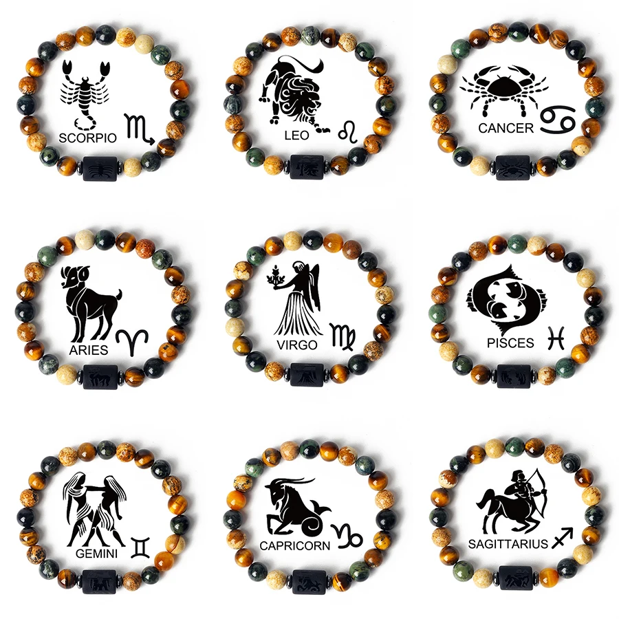 Vintage 12 konstelacji para bransoletka dla mężczyzn kobiet rak Virgo Leo Libra bransoletki przyjaźń prezent urodzinowy biżuteria na rękę 1 Vintage 12 konstelacji para bransoletka dla mężczyzn kobiet rak Virgo Leo Libra bransoletki przyjaźń prezent urodzinowy biżuteria na rękę