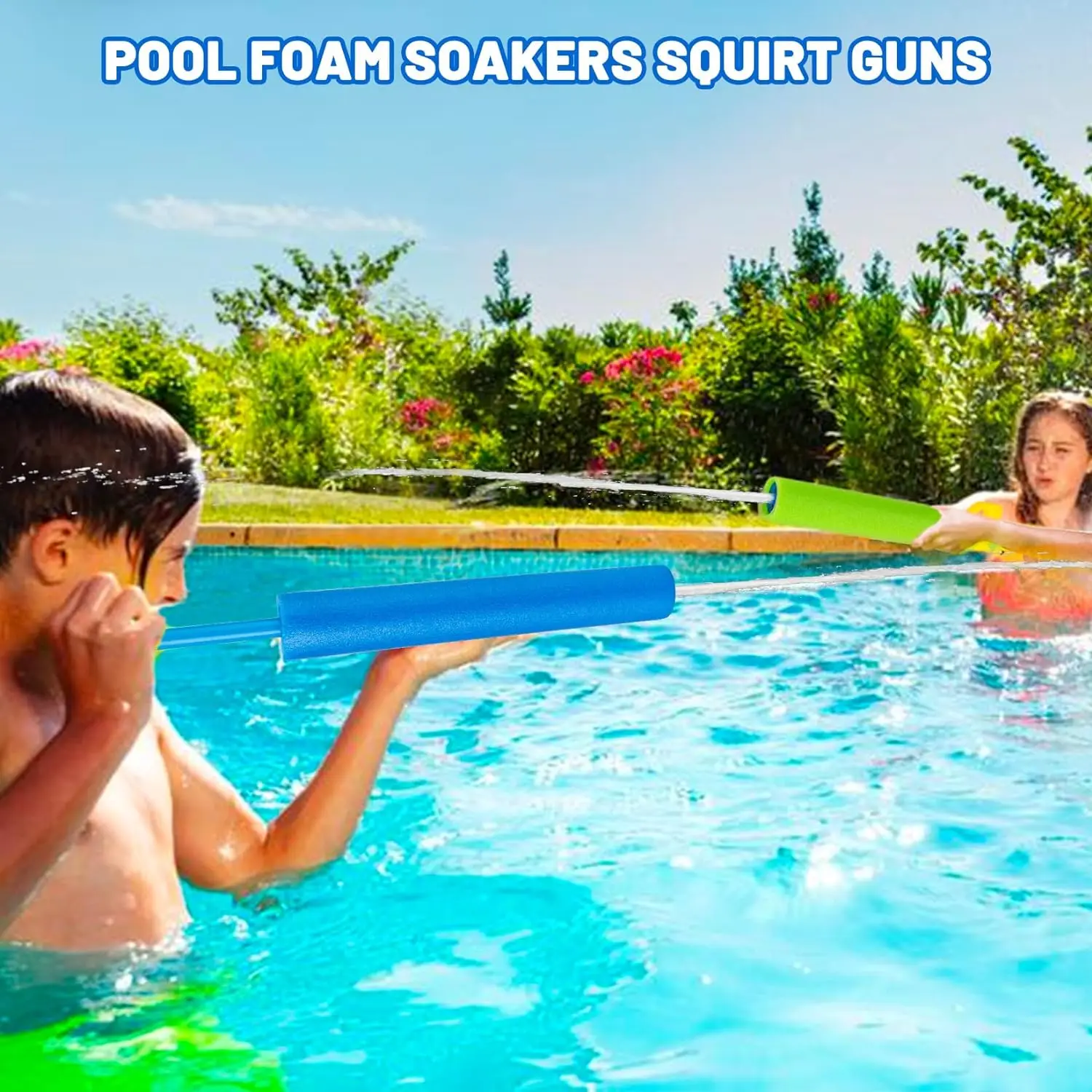 Foam Water Shooter, Water Guns Water Blaster for Swimming Pool Beach, Outdoor Water Squirt Gun Toys for Kids Adults-Color random 5