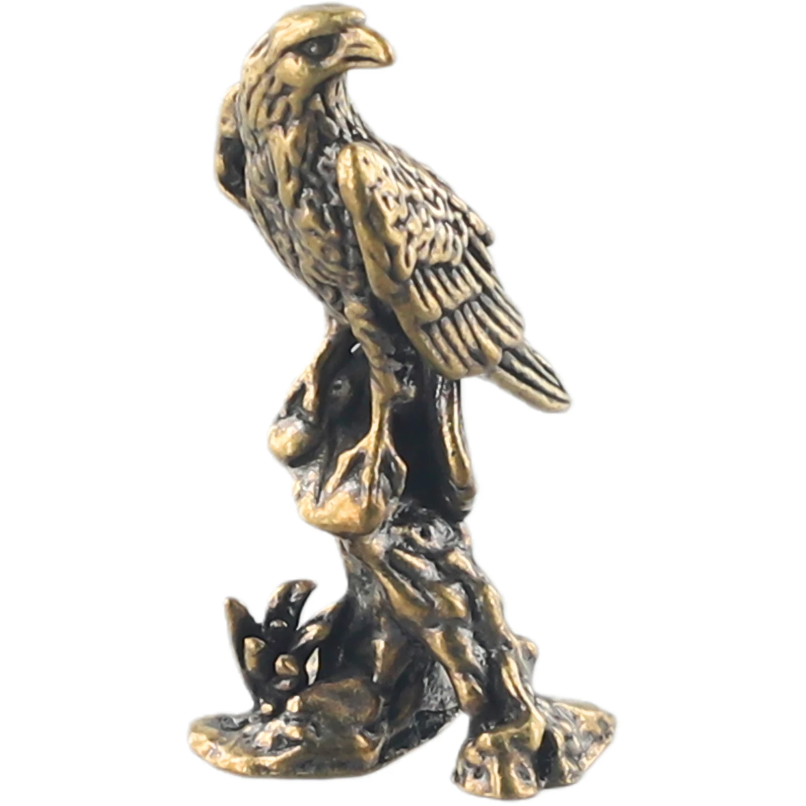 Eagle Statue Miniature Sculpture Handmade Crafts Ornament Vintage Copper Bird Figurine For Interior Home Desk Animal Decoration ornament crafts,miniature figurines,miniature ornament