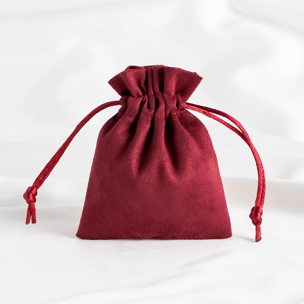 Luxurious Green Velvet Jewelry Gift Pouches - Set of 10