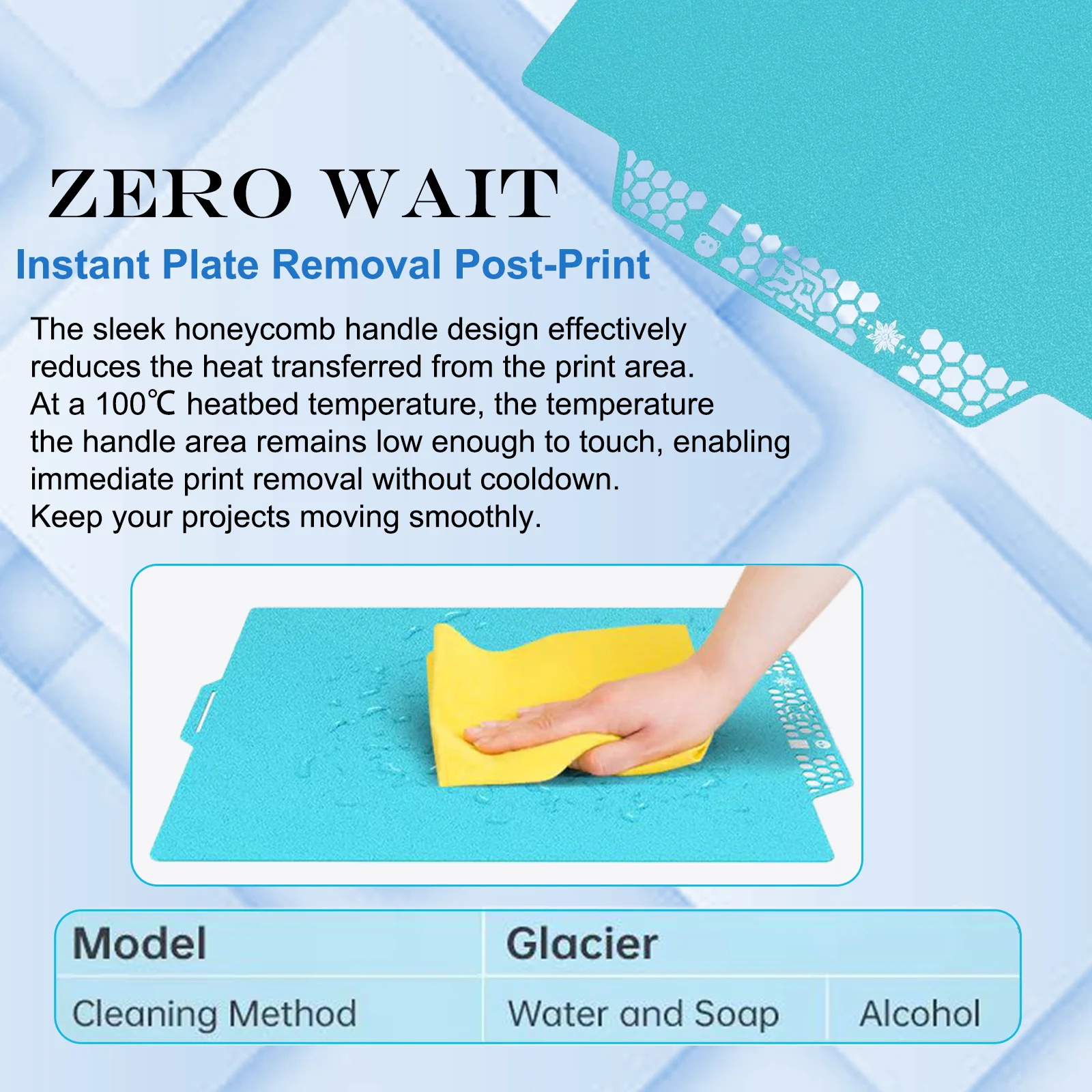 Piastra Per Stampante 3D BIQU CryoGrip Pro Glacier - Per Bambu-Lab P1S/P1P/X1C - Foto 9