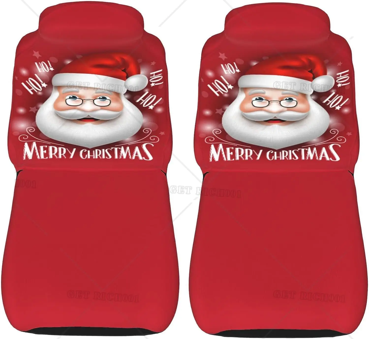 Set von 2 Autositzbezüge Santa Claus Elk Bell Weihnachten Universal Auto  Vordersitze Protector Passt für Auto, SUV Limousine, LKW