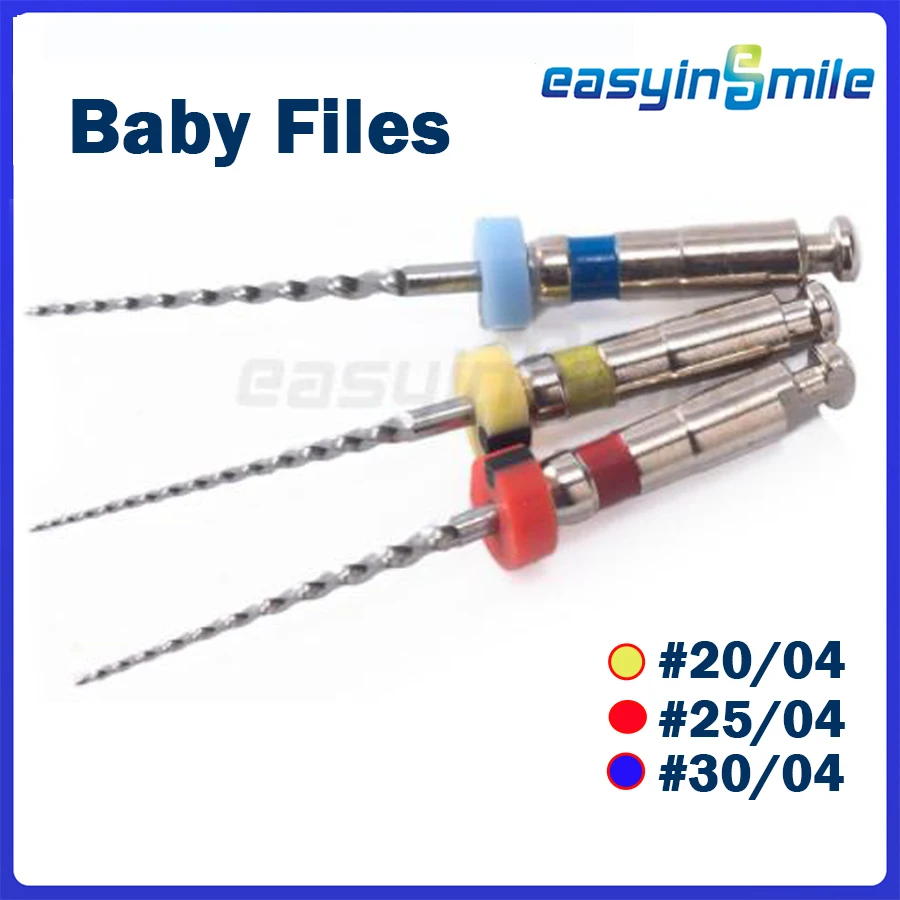 

6pcs Dental Endodontic Files NITI X-baby files Endo File Root Canal Rotary engine Files 04 Taper Dentistry tools
