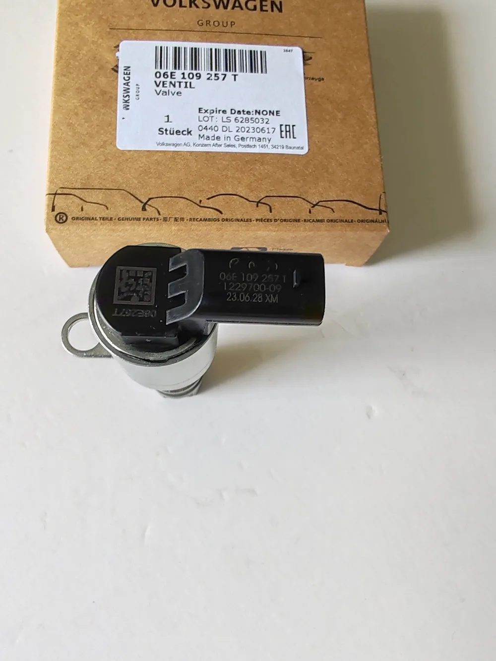 엔진 가변 밸브 타이밍 VVT 솔레노이드, 아우디 A6 A7 3.0L V6 2012-2018, 2 년 보증, 06E109257T, 신제품