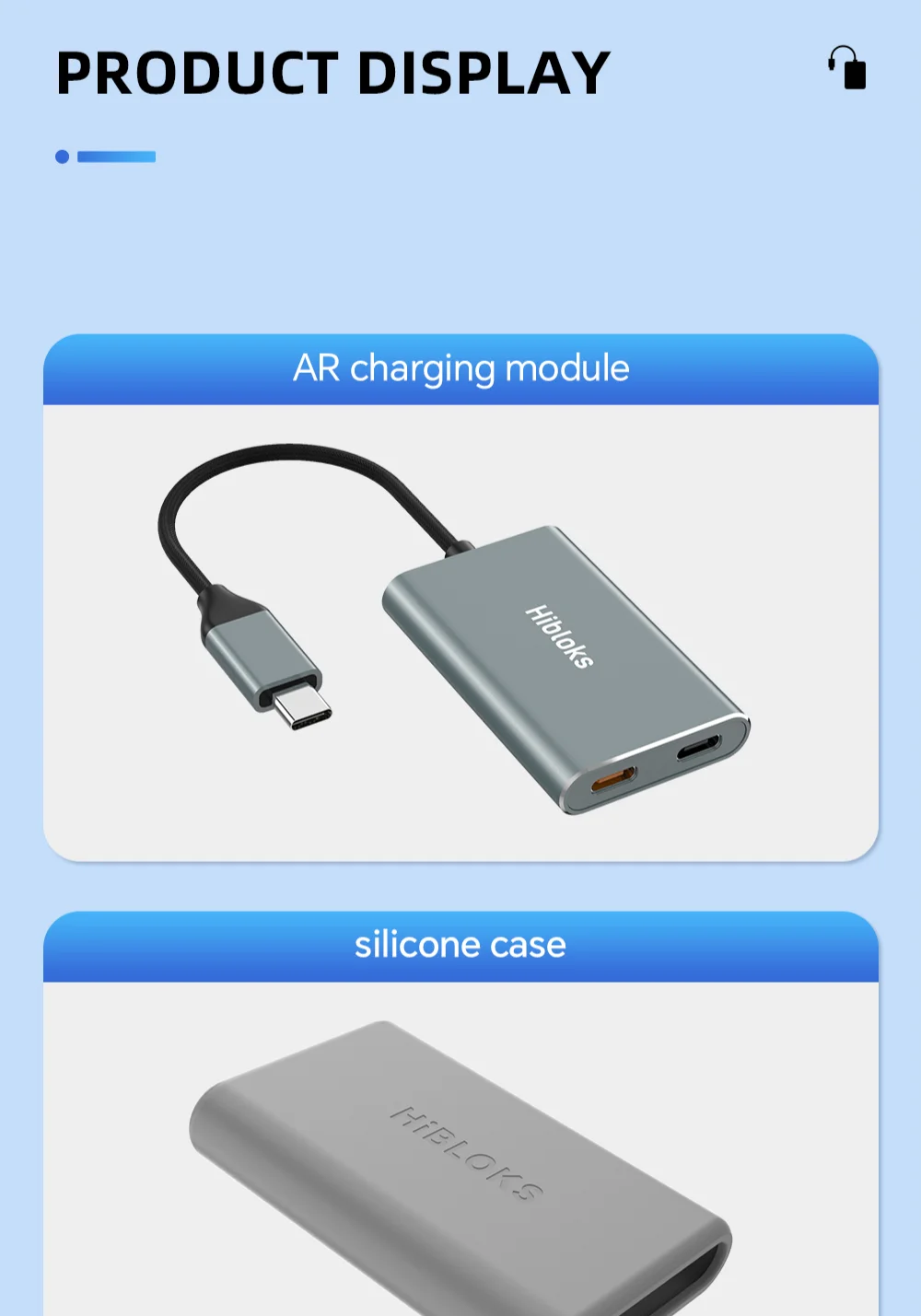 Hibloks AR Charging Transmission Module Data Cable For /Switch Steam Deck Compat