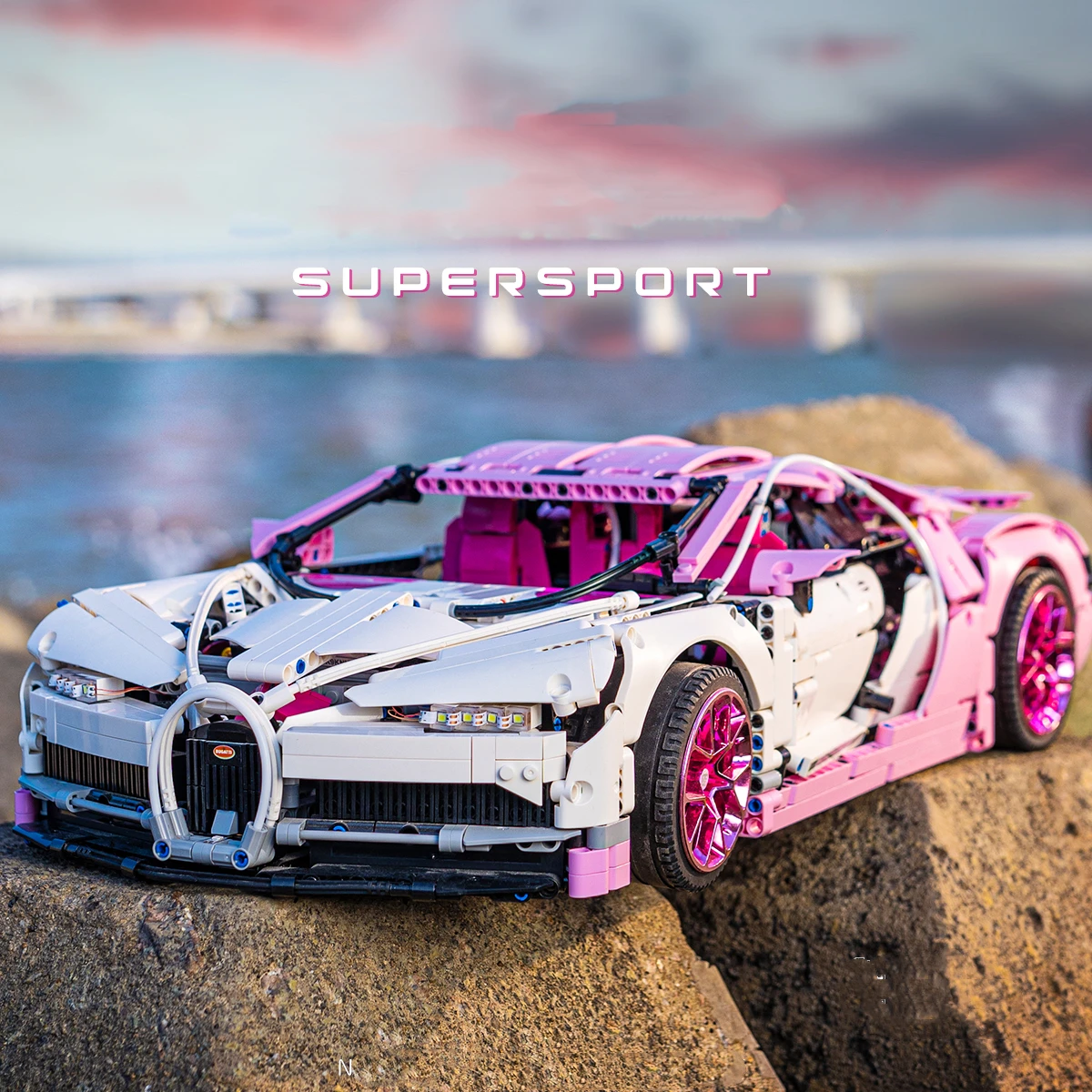 IN STOCK Bugattii Chiron Technology Racing Sports Car 1:8 Model