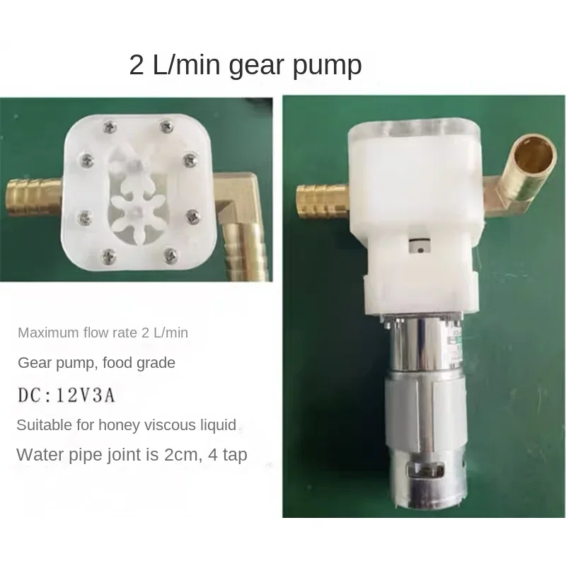 2L/Min self-priming honey pump filling machine gear pump honey viscous liquid sesame butter