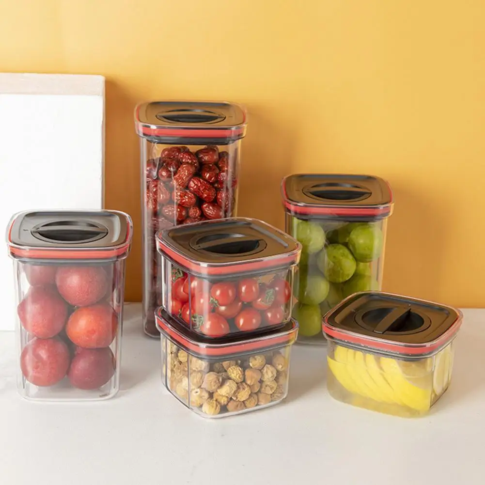 Kitchen Organizer Sealed Food Container Capacity Transparent Airtight Cereal Storage Box Organize Kitchen with This Sealed