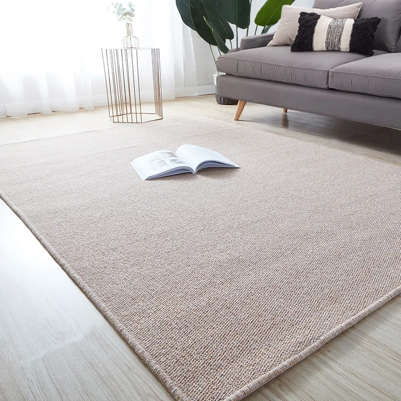 

Wool Carpet Living Room Bedroom Nordic Full-Shop Solid Color Japanese Table Carpet Chinese Room Bedside Large Area Customization