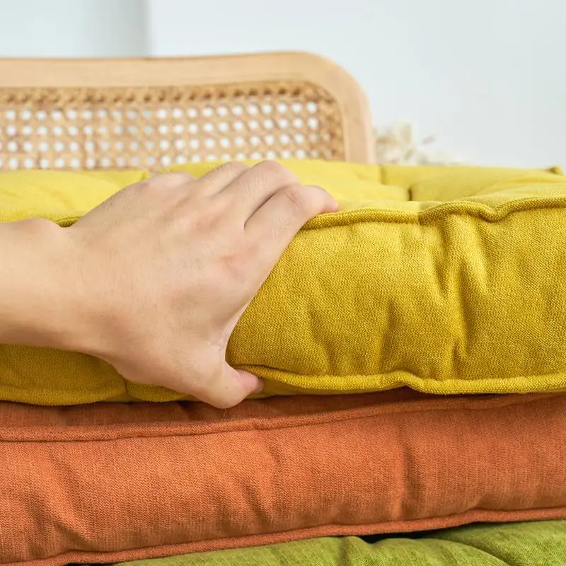 Thiened  Cuion Office Chair Pad All Seasons Floor Sitting Soft Butto Pad Modern Simple Sle Home Decor Square Pillow