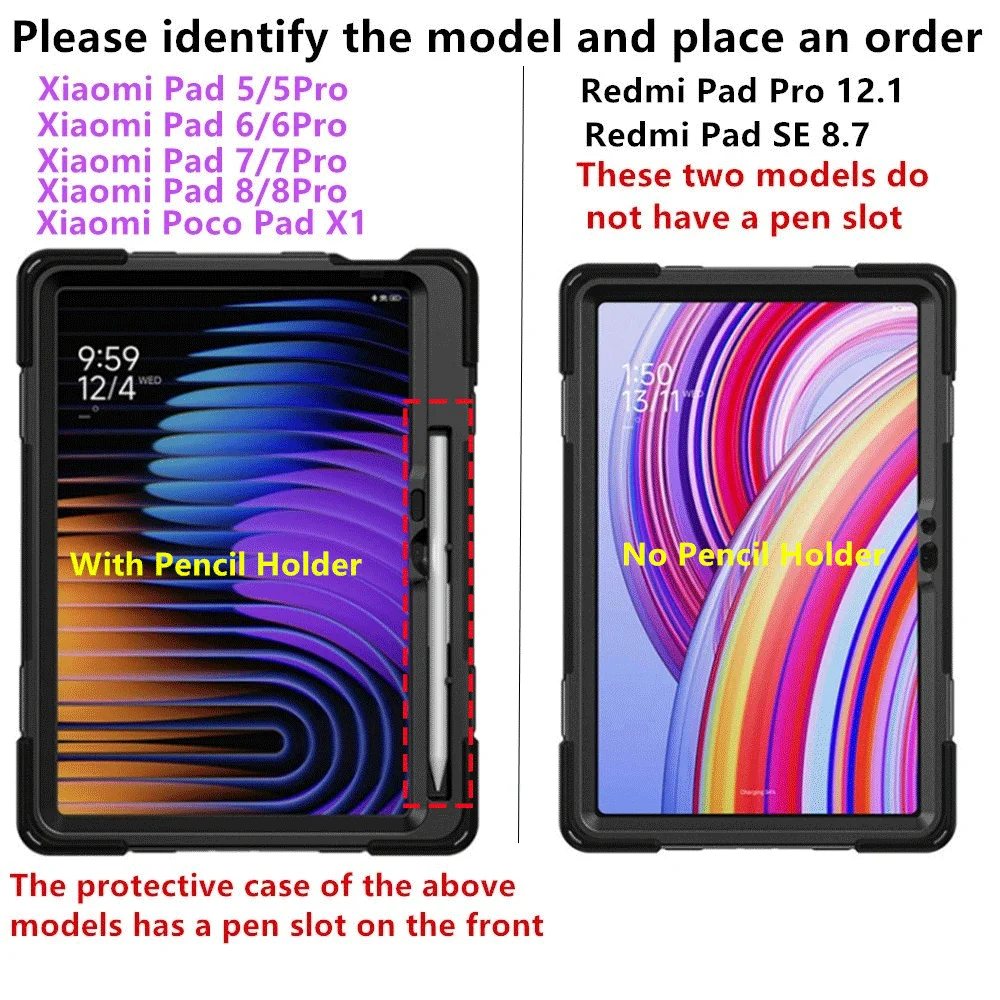 Shockproof Rugged Tablet Case - Enhanced Protection Cover