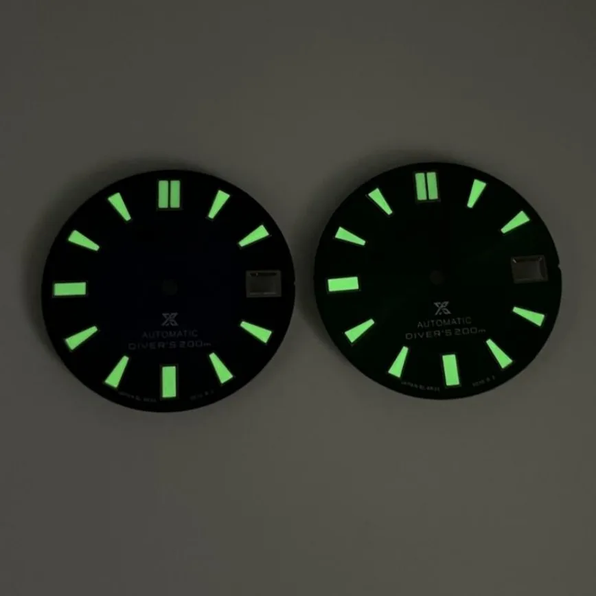 Sunburst Dial Gradient Blue Black Strong Green Luminous Dial 28.5mm for NH35/NH36 Movement Watch Accessories NH35 Dial