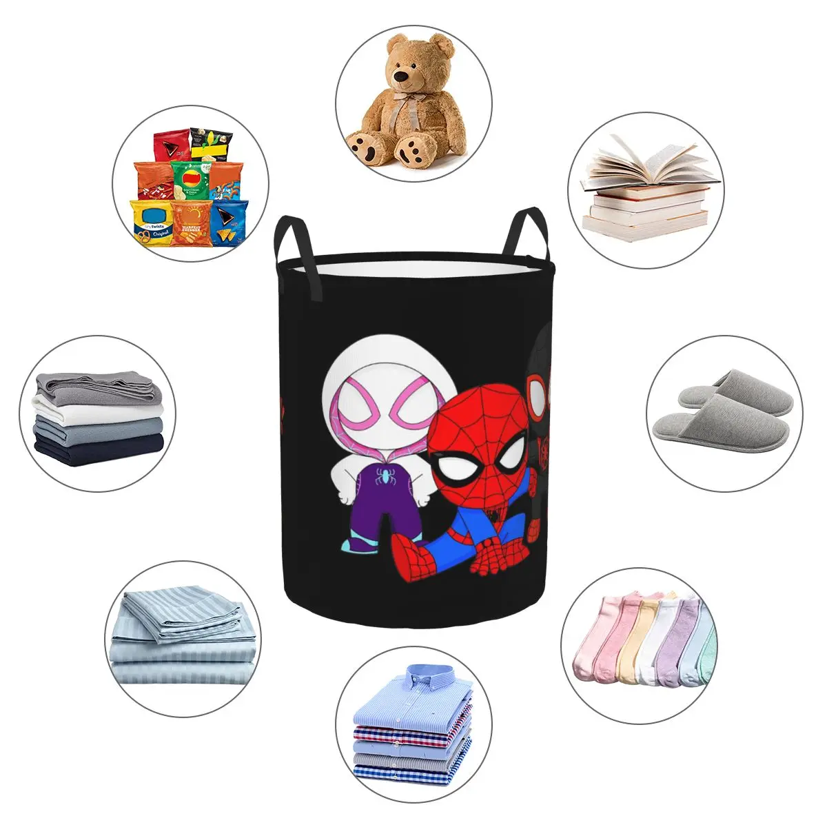 Ghost Spider Foldable Laundry Baskets Dirty Clothes Toys Sundries Storage Basket Large Waterproof Box For Home Kids 3