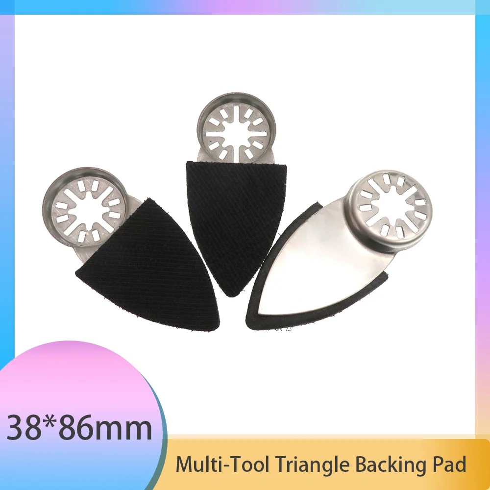38*86mm Sanding Pads Hook Loop Finger Oscillating Multi Tool Triangle