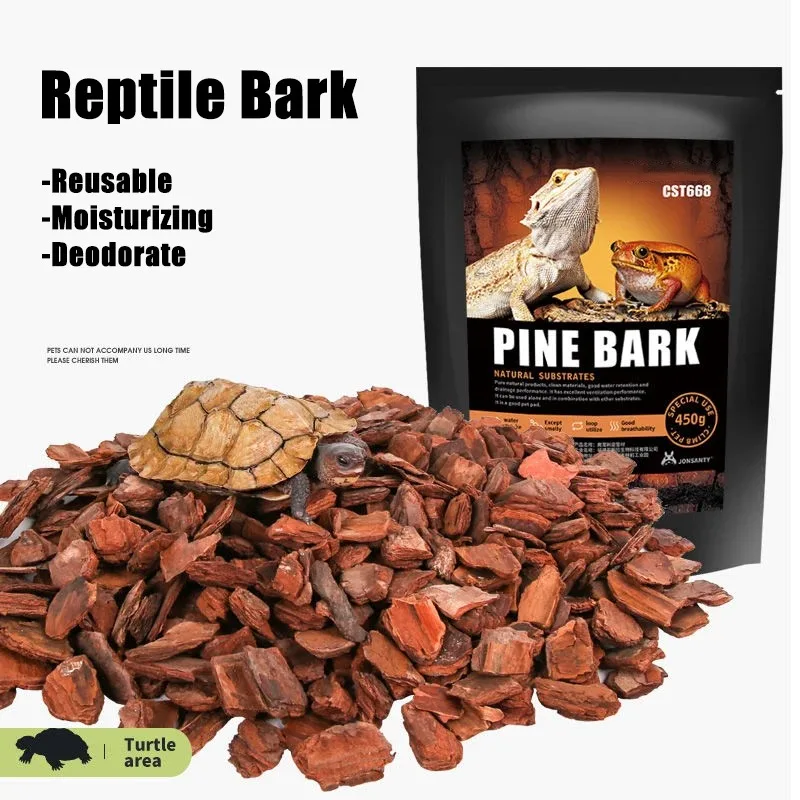 450g Reusable Reptile Box Bark Material Tortoise Snake Lizard Chameleon Terrarium Forest Surface Moisturizing Mats Deodorant New