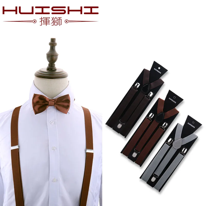 Hot Sale Suspenders Bowtie Sets Mens Women Boys Party Wedding Y-Back Shirt Braces Butterfly Belt Bow Tie Suit Accessories Gift images - 6
