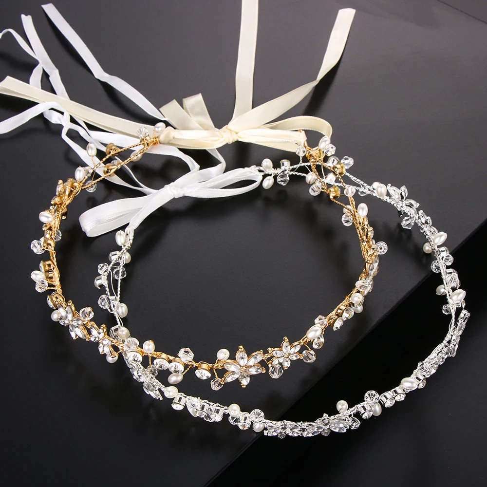 Pearl Rhinestone Women Headband Wedding Hair Accessories