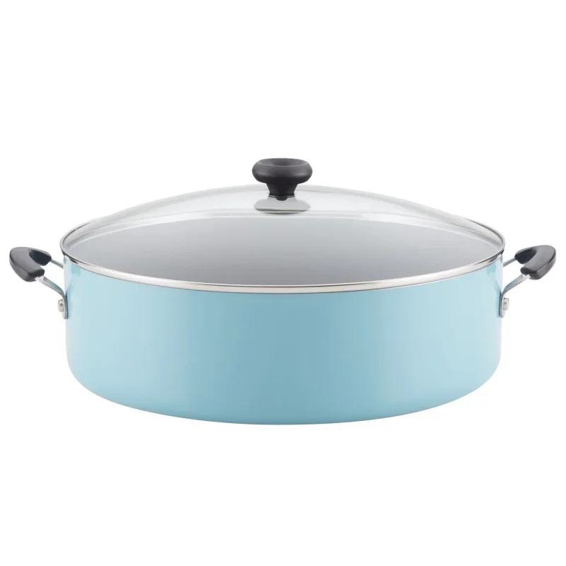 

Farberware 14" Easy Clean Nonstick Family Pan, Jumbo Cooker with Lid, Aqua