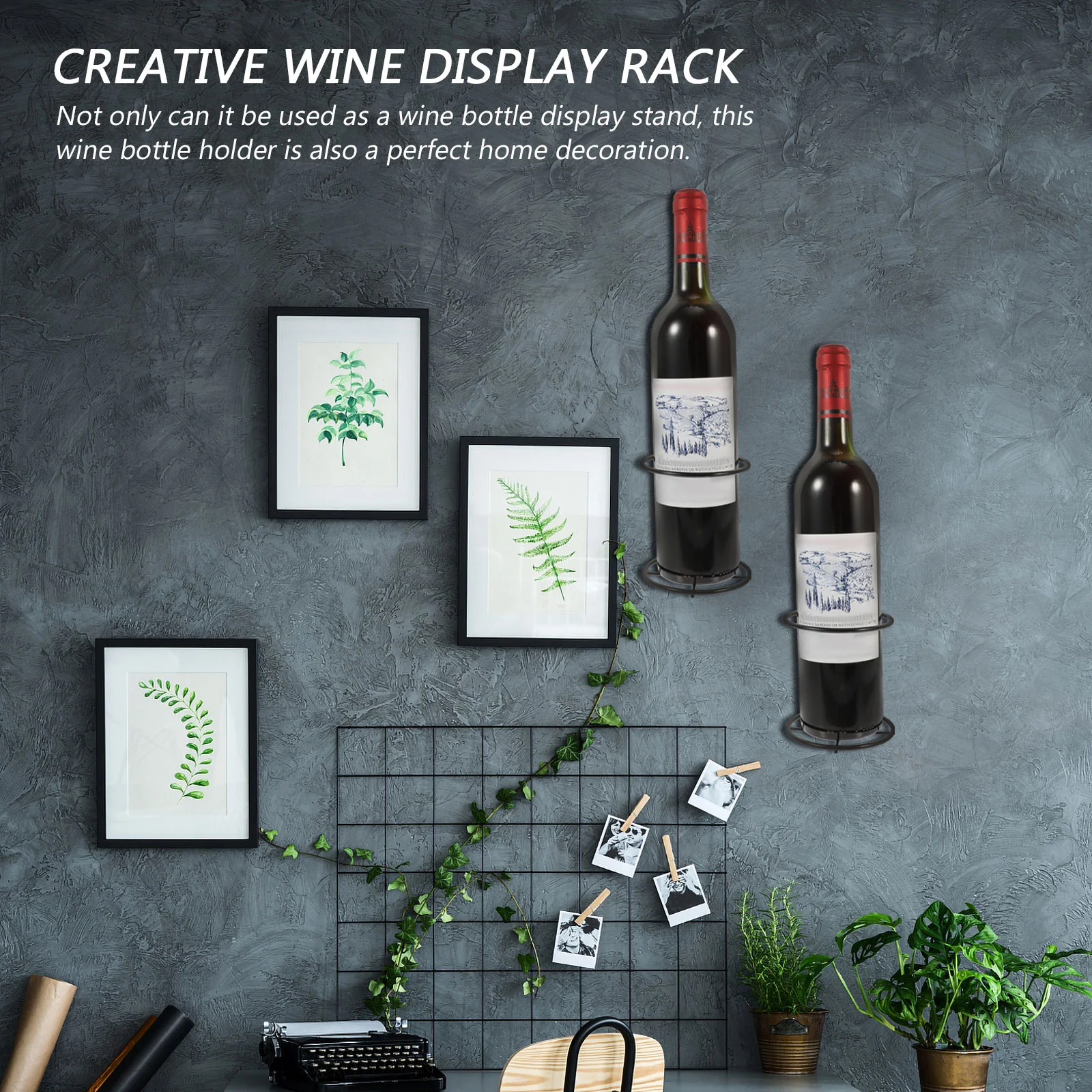 bottle display holder single wine bottle wall mount