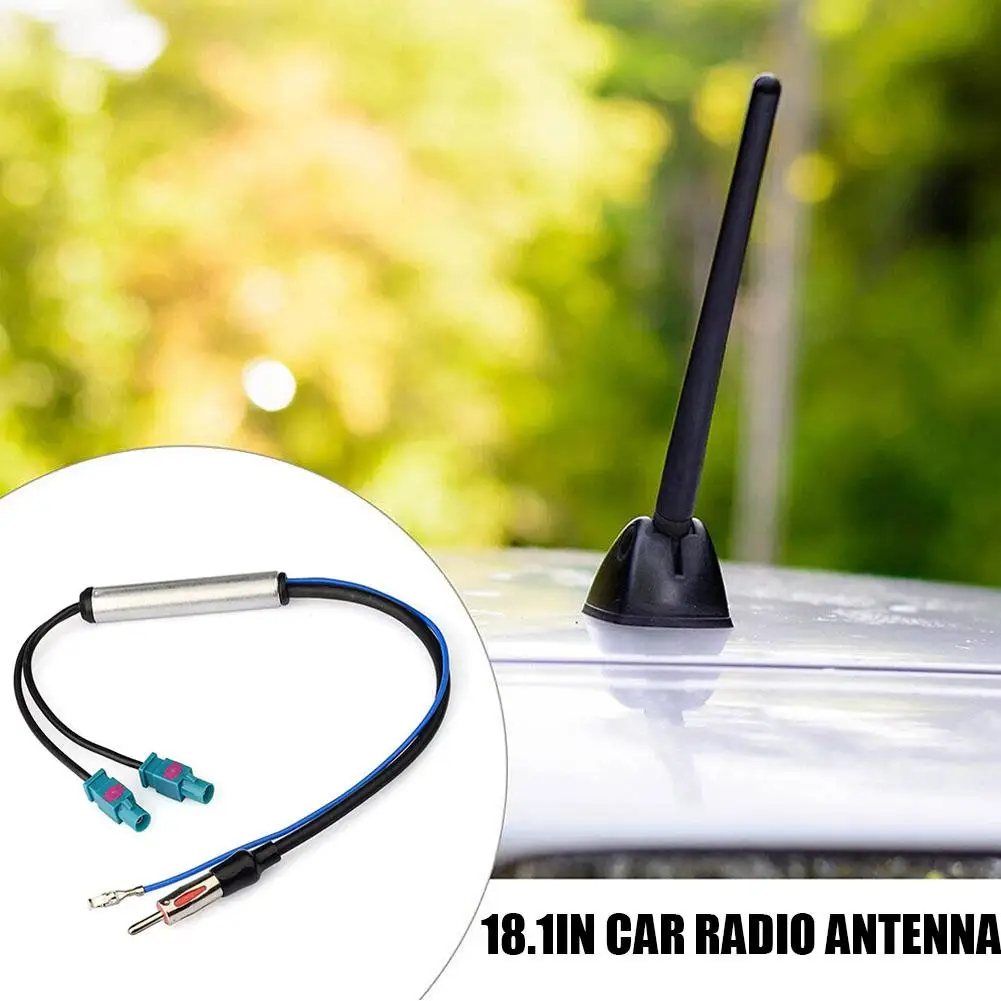 18.1 Inch Car Special Radio Antenna AM/FM Audio Radio Signal Amplifier Dual Fakra RF Radio Antenna Aerial Adapter for AUDI Adapt 3